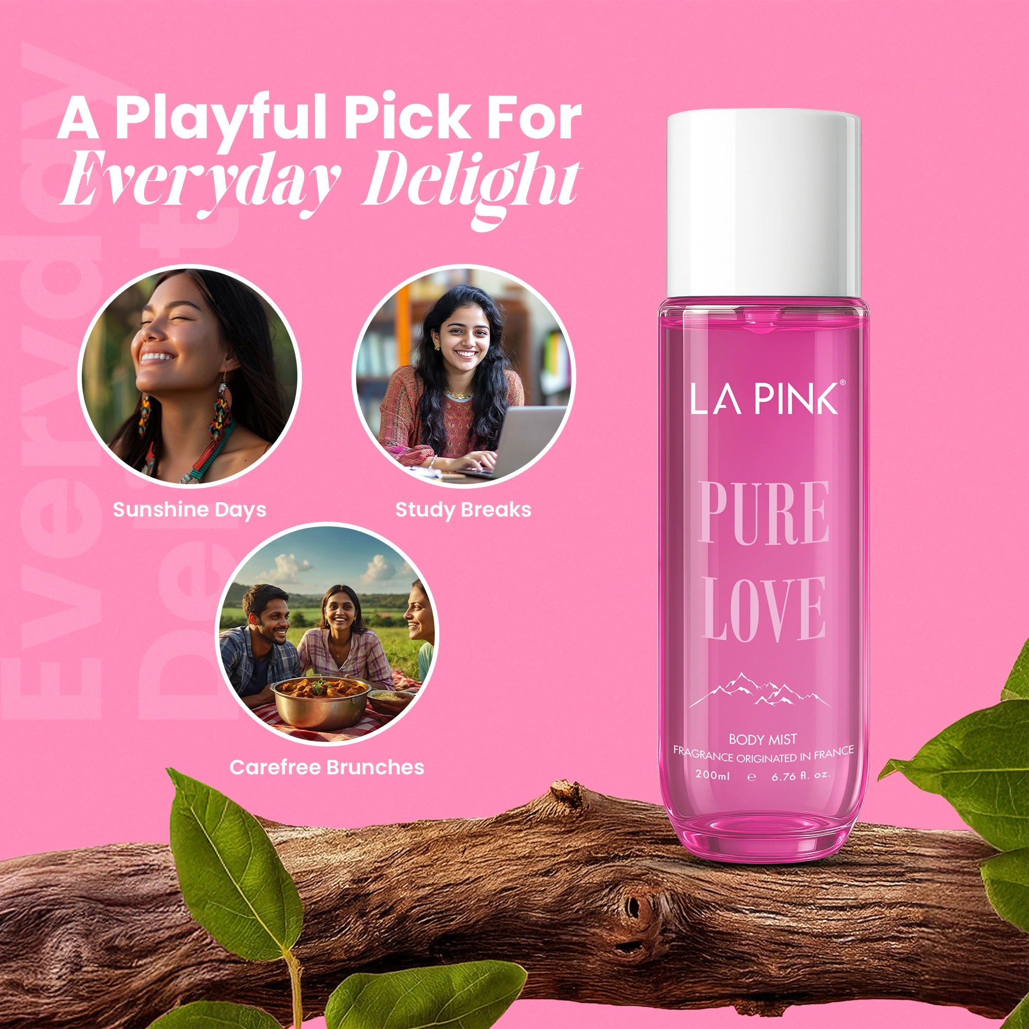 La Pink Body Mist Pure Love 200 ML