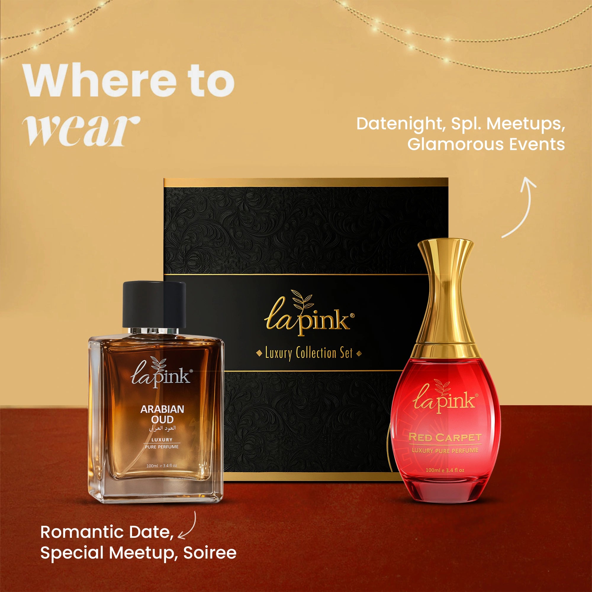 Red Carpet &amp; Arabian Oud Pure Perfume Gift Set
