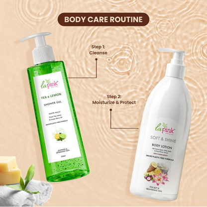 Glowing &amp; Refreshing Skin with La Pink Tea &amp; Lemon Shower Gel