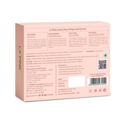 La Pink Perfume Women Gift Pack 4 Pcs