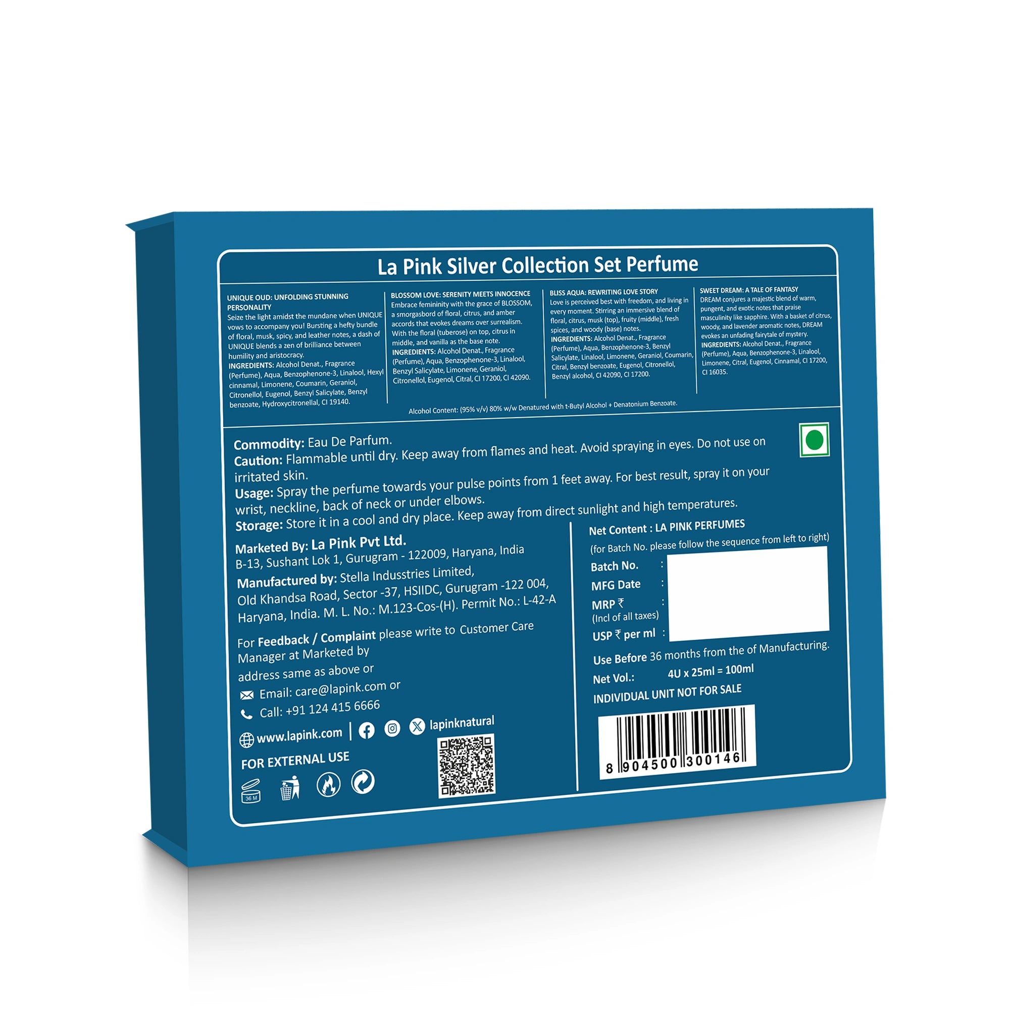 Silver Collection Unisex EDP Perfume Gift Set