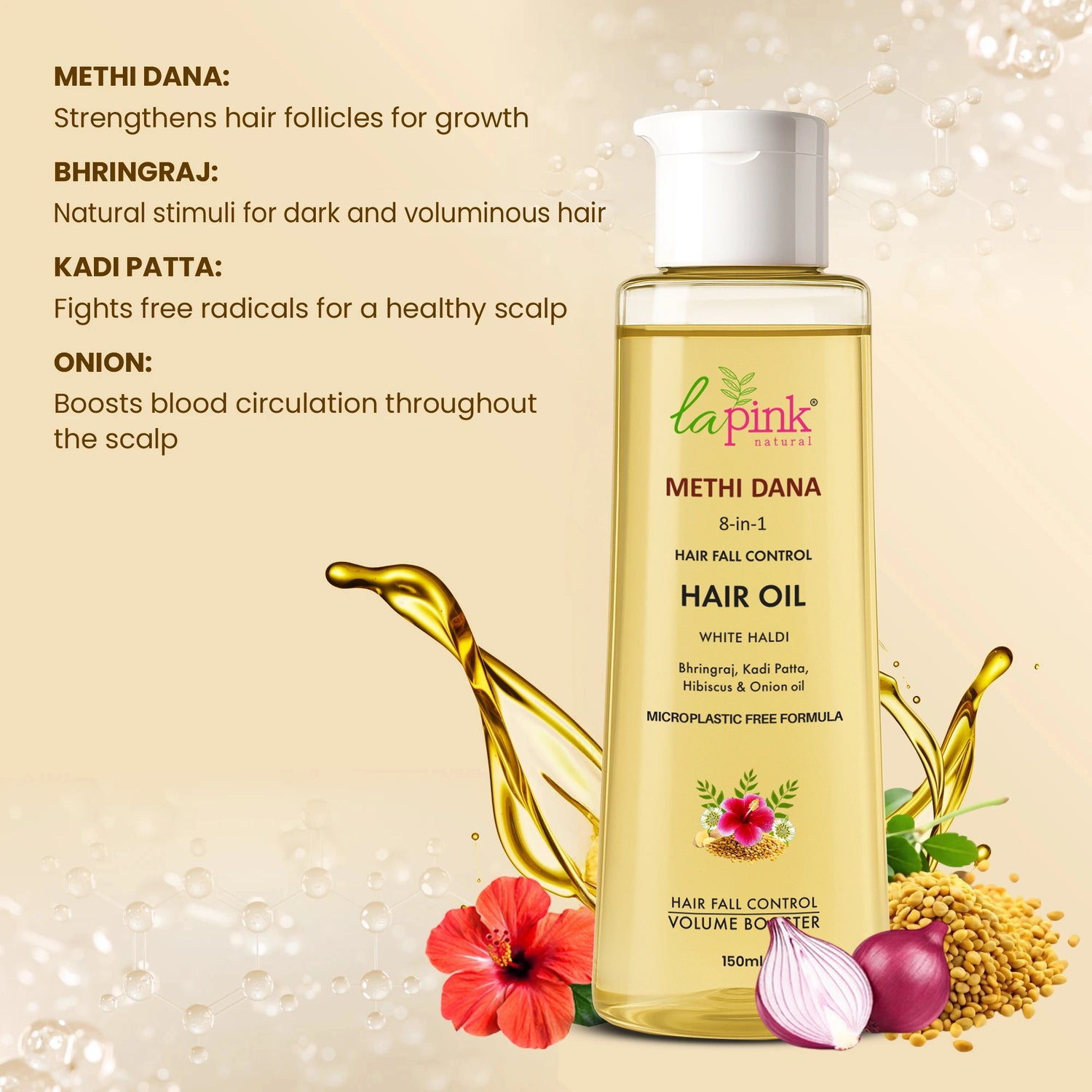 Methi Dana 8-in-1 Hair Oil For Volume Boosting