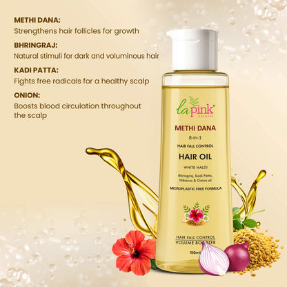 Methi Dana 8-in-1 Hair Oil For Volume Boosting