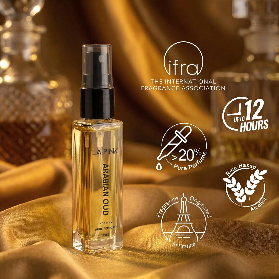Arabian Oud French Luxury Pure Perfume for Men - 8ml