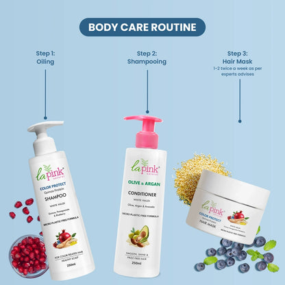 La Pink Color Protect with White Haldi and Quinoa Protein Shampoo