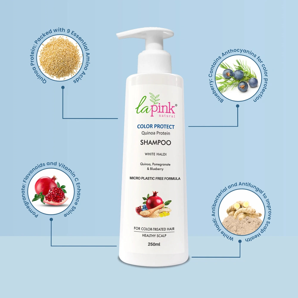 La Pink Color Protect with White Haldi and Quinoa Protein Shampoo