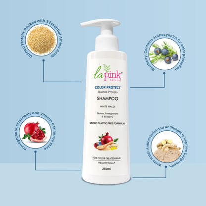 La Pink Color Protect with White Haldi and Quinoa Protein Shampoo