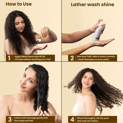Control Hairfall &amp; Boost Volume with Methi Dana 8-in-1 Shampoo