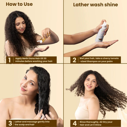 Control Hairfall &amp; Boost Volume with Methi Dana 8-in-1 Shampoo