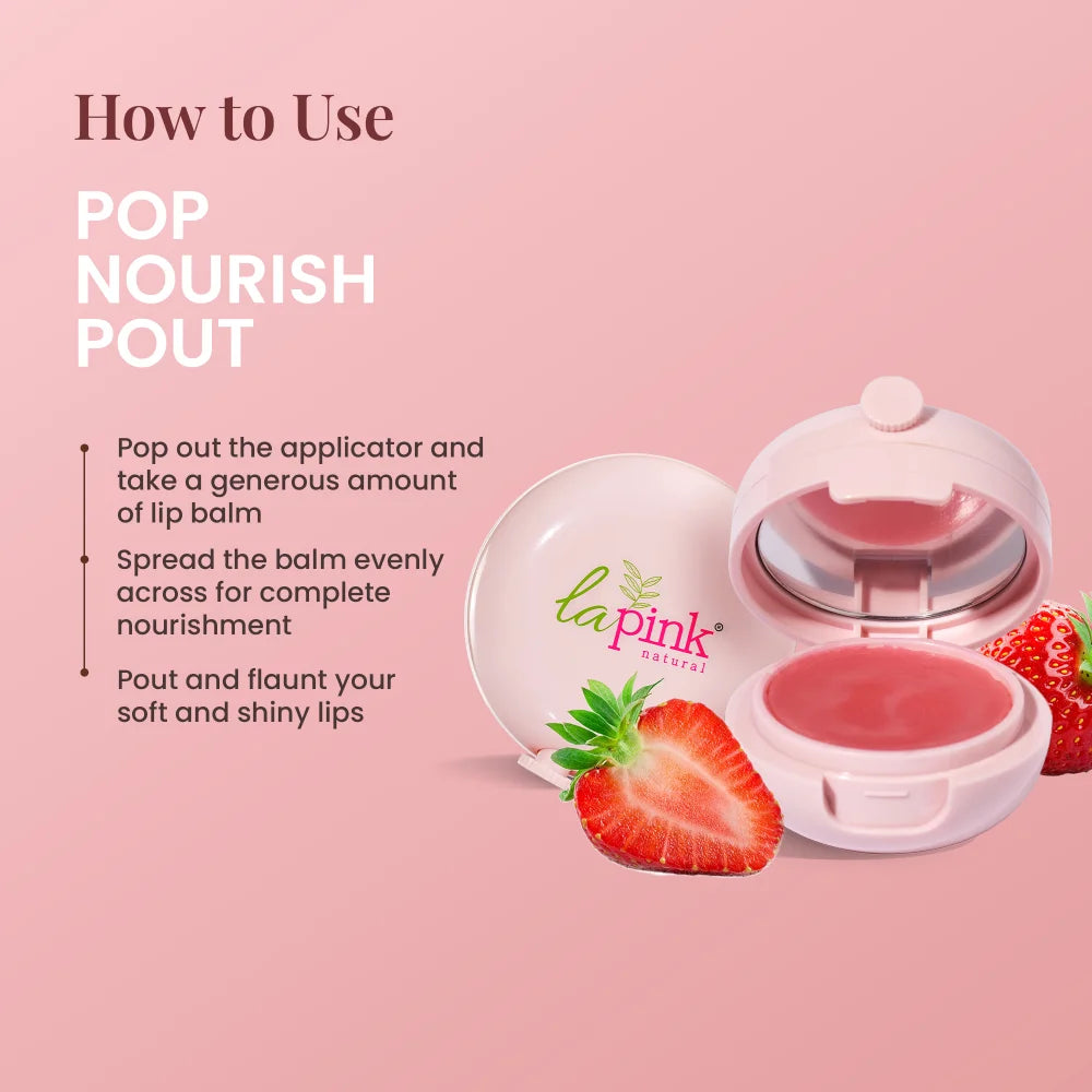 Strawberry Lip Balm for Soft, Pink &amp; Hydrated Lips