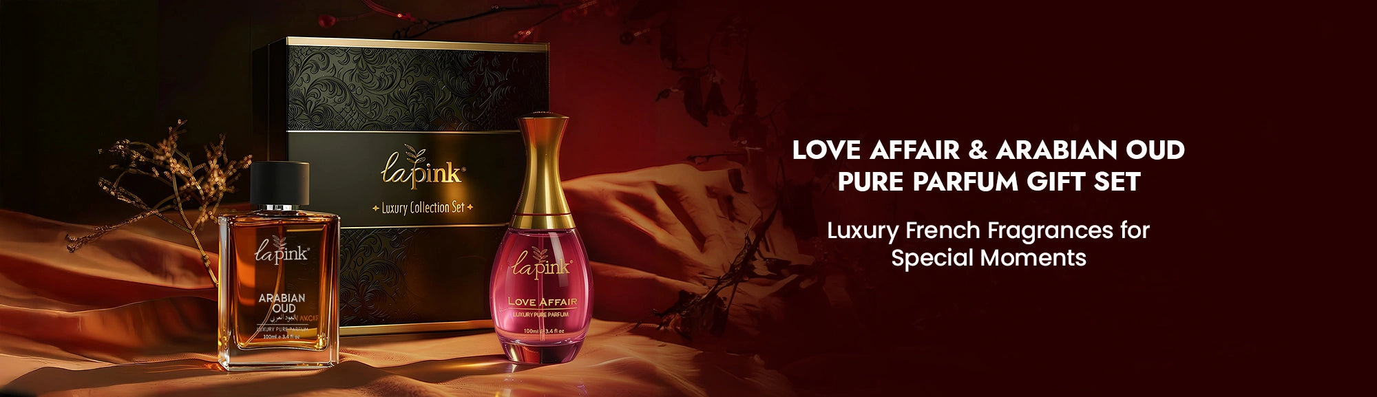 Lafond perfume gift set with two bottles on a dark background