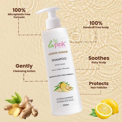 Lemon &amp; Ginger Anti-Dandruff Shampoo  100% Nourishment &amp; Scalp Care