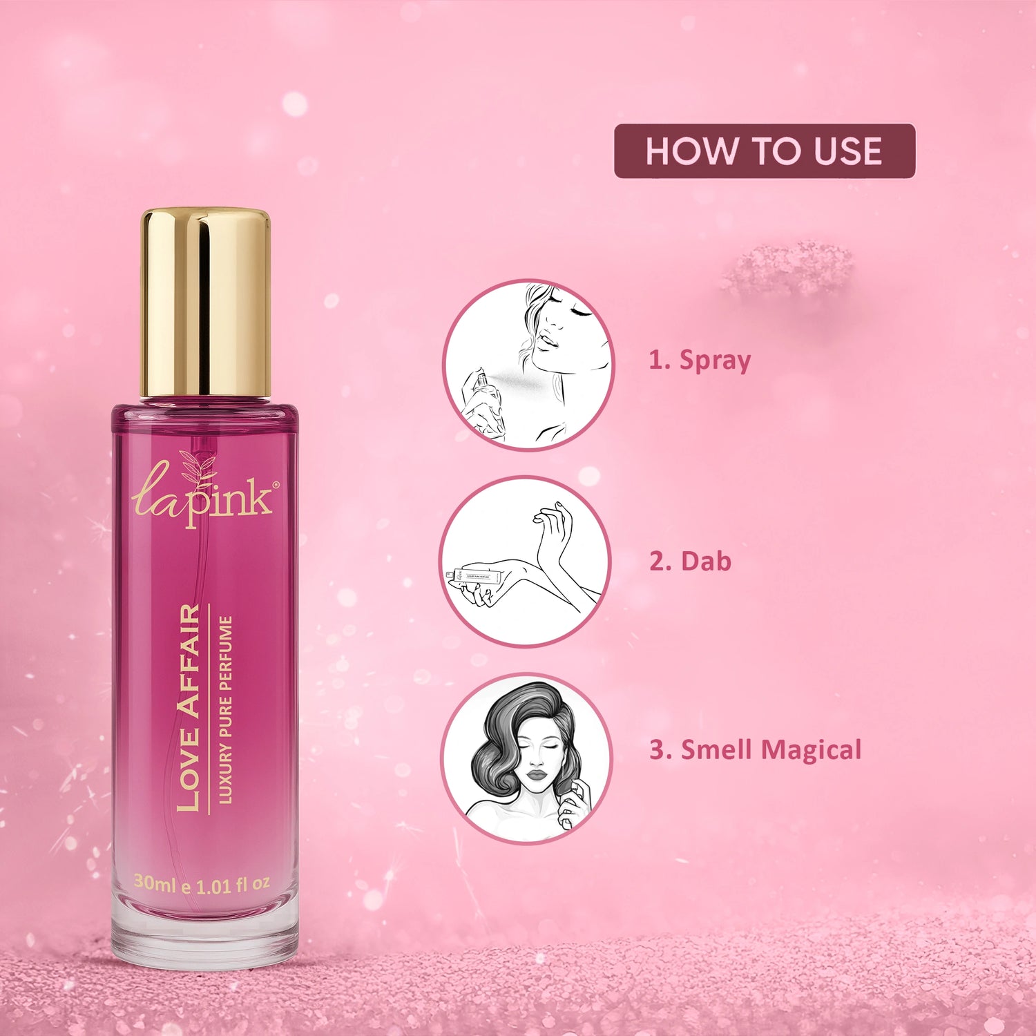 Love Affair French Luxury Pure Perfume for Women - 30ml