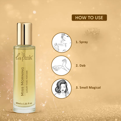Miss Morning French Luxury Pure Perfume for Women - 30ml