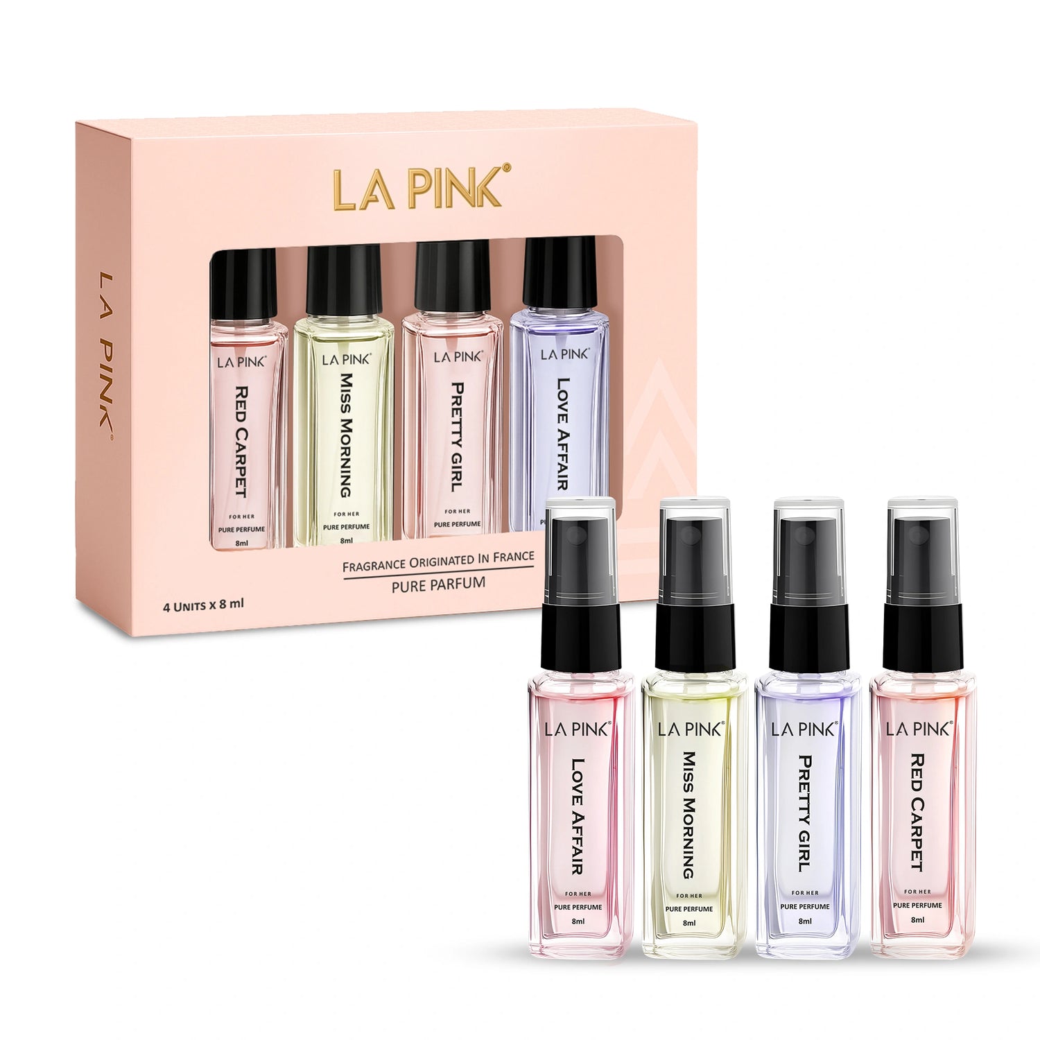 La Pink Perfume Women Gift Pack 4 Pcs