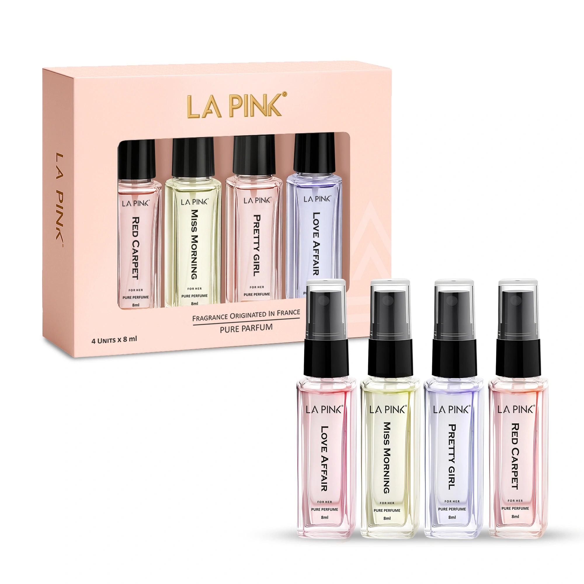 La Pink Perfume Women Gift Pack 4 Pcs