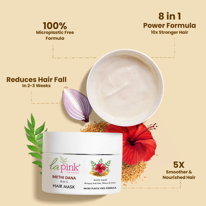 Methi Dana 8-in-1 Shampoo &amp; Hair Mask For Hair Growth Combo