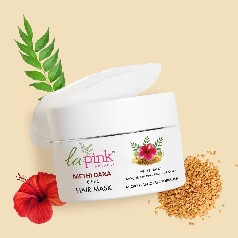 Smooth Shiny &amp; Strong Hair with Methi Dana 8-in-1 Hair Mask