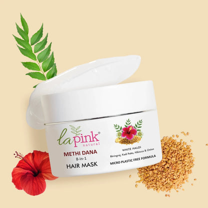 Smooth Shiny &amp; Strong Hair with Methi Dana 8-in-1 Hair Mask