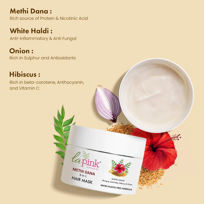 Smooth Shiny &amp; Strong Hair with Methi Dana 8-in-1 Hair Mask