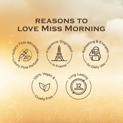 Miss Morning French Luxury Pure Perfume for Women - 100ml
