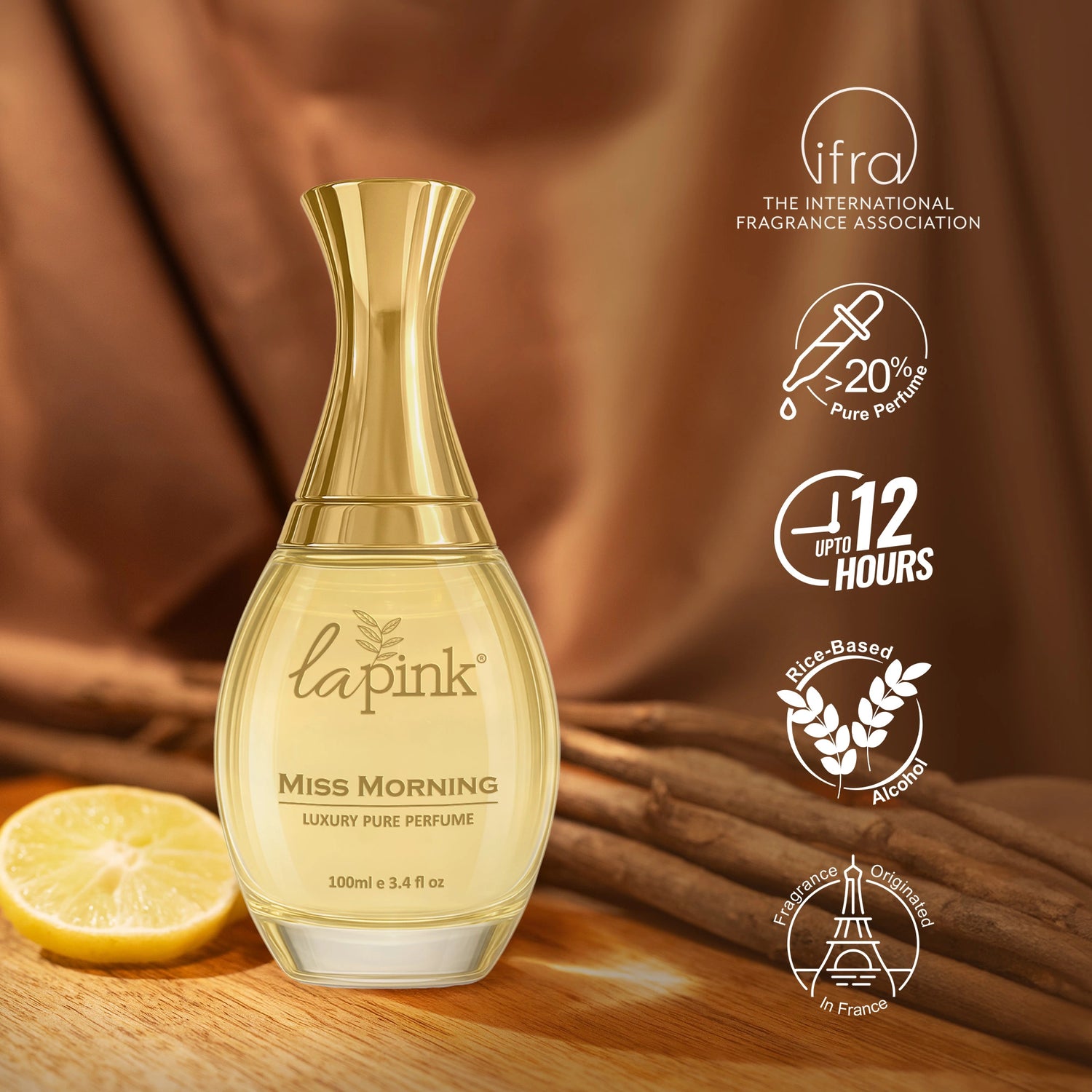 Miss Morning French Luxury Pure Perfume for Women - 100ml