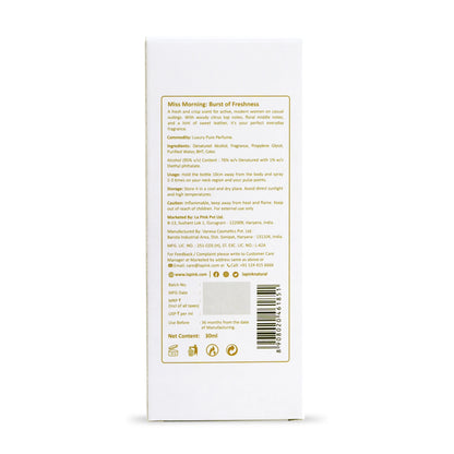 Miss Morning French Luxury Pure Perfume for Women - 30ml