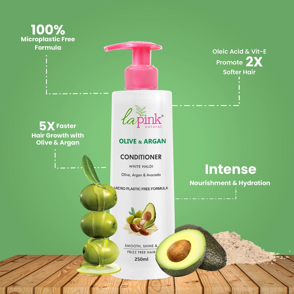 Best Conditioner for Frizzy Hair - La Pink Olive &amp; Argan Smoothening Shampoo