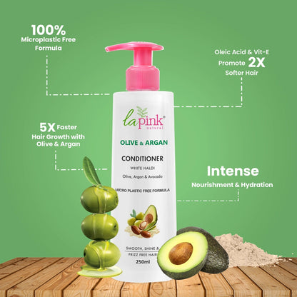 Best Conditioner for Frizzy Hair - La Pink Olive &amp; Argan Smoothening Shampoo