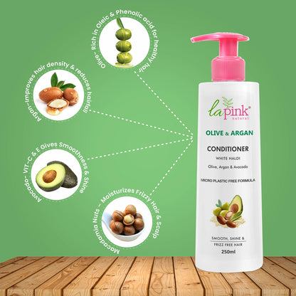 Best Conditioner for Frizzy Hair - La Pink Olive &amp; Argan Smoothening Shampoo