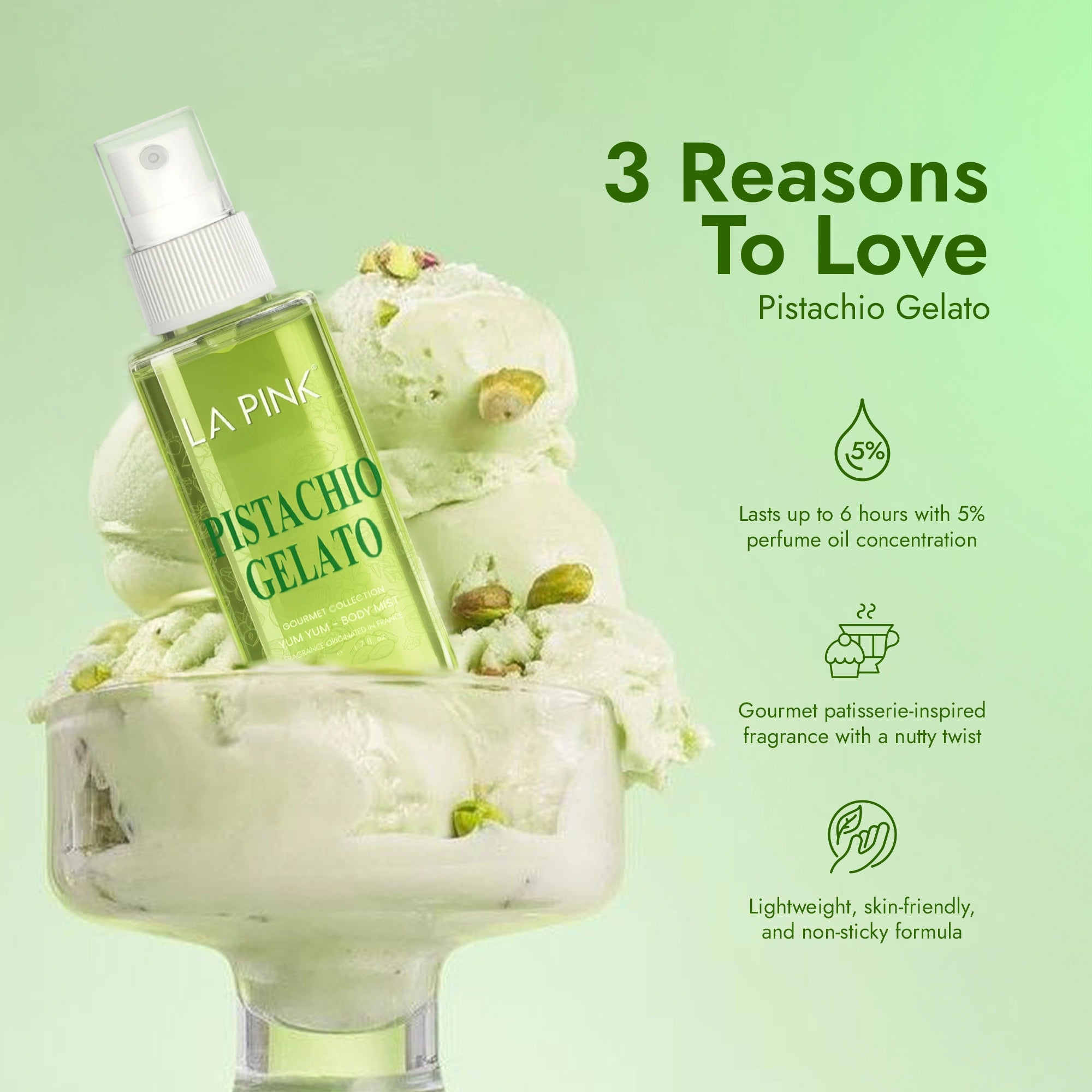 Pistachio Gelato Gourmet Body Mist