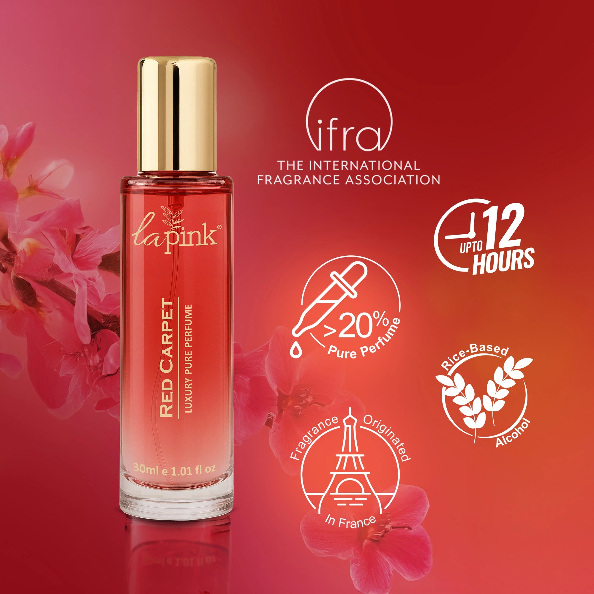 Red Carpet French Luxury Pure Perfume for Women - 30ml