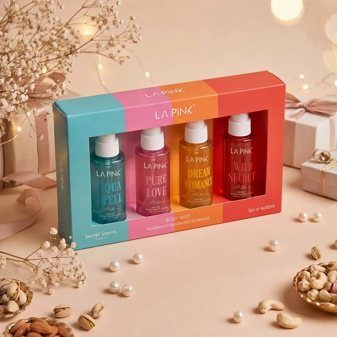 Secret Scents Body Mist Pack of 4 (50 ML x 4)