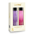 La Pink perfume gift set with two bottles in a box on a white background