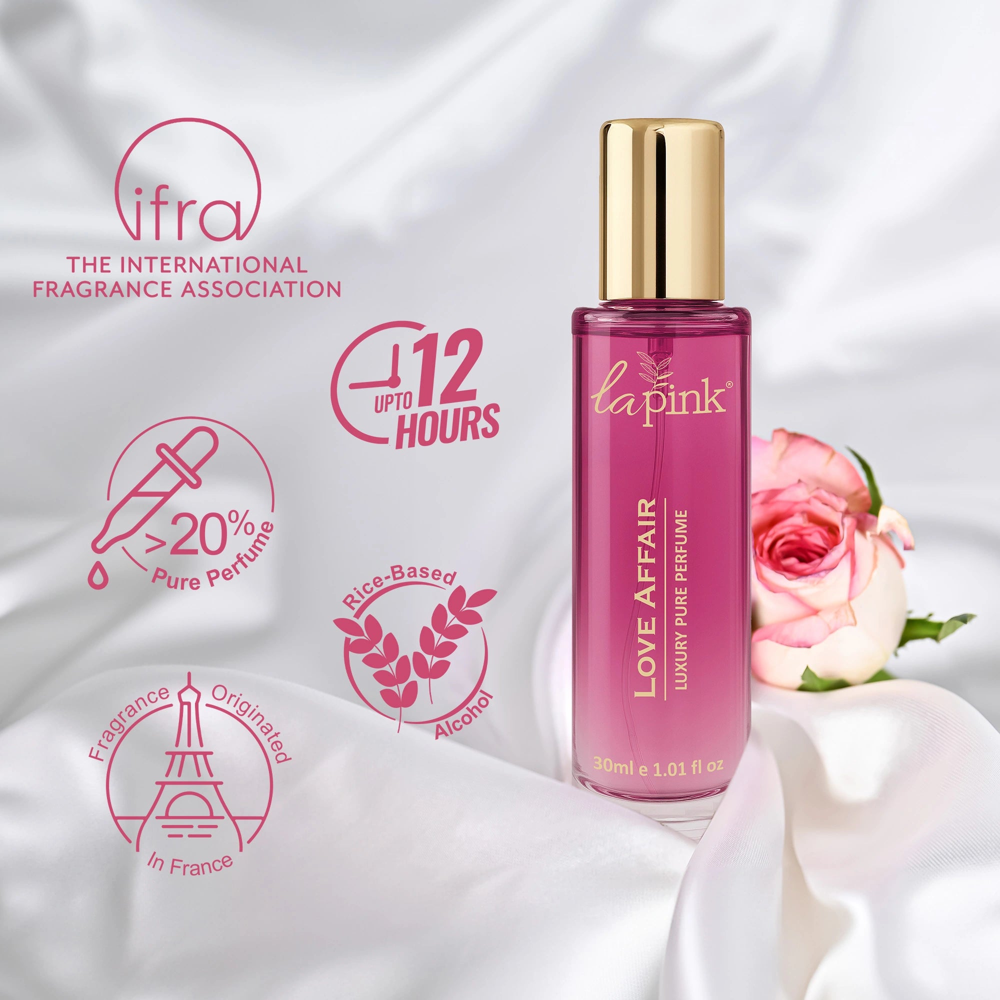 Love Affair French Luxury Pure Perfume for Women - 30ml