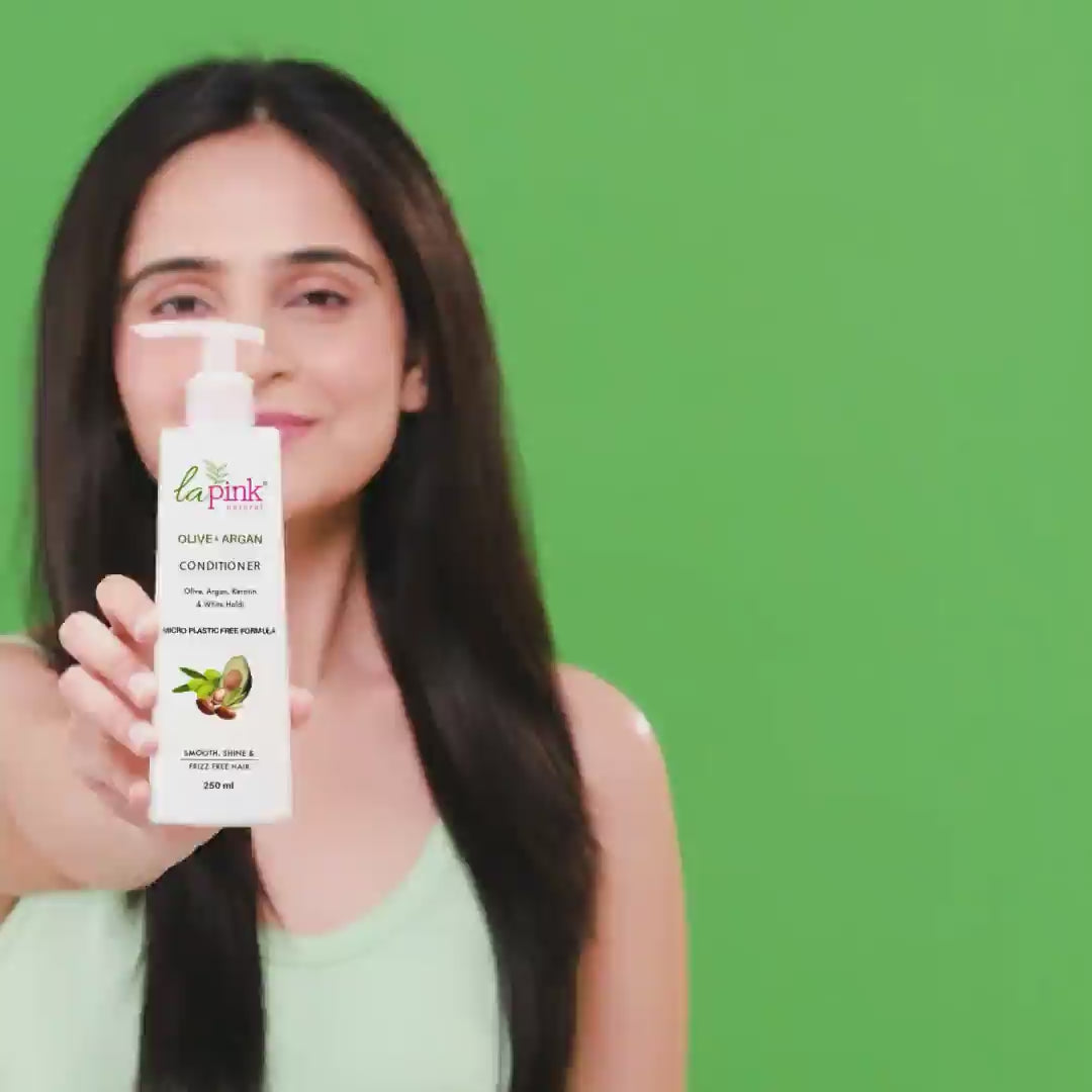 Best Conditioner for Frizzy Hair - La Pink Olive &amp; Argan Smoothening Shampoo