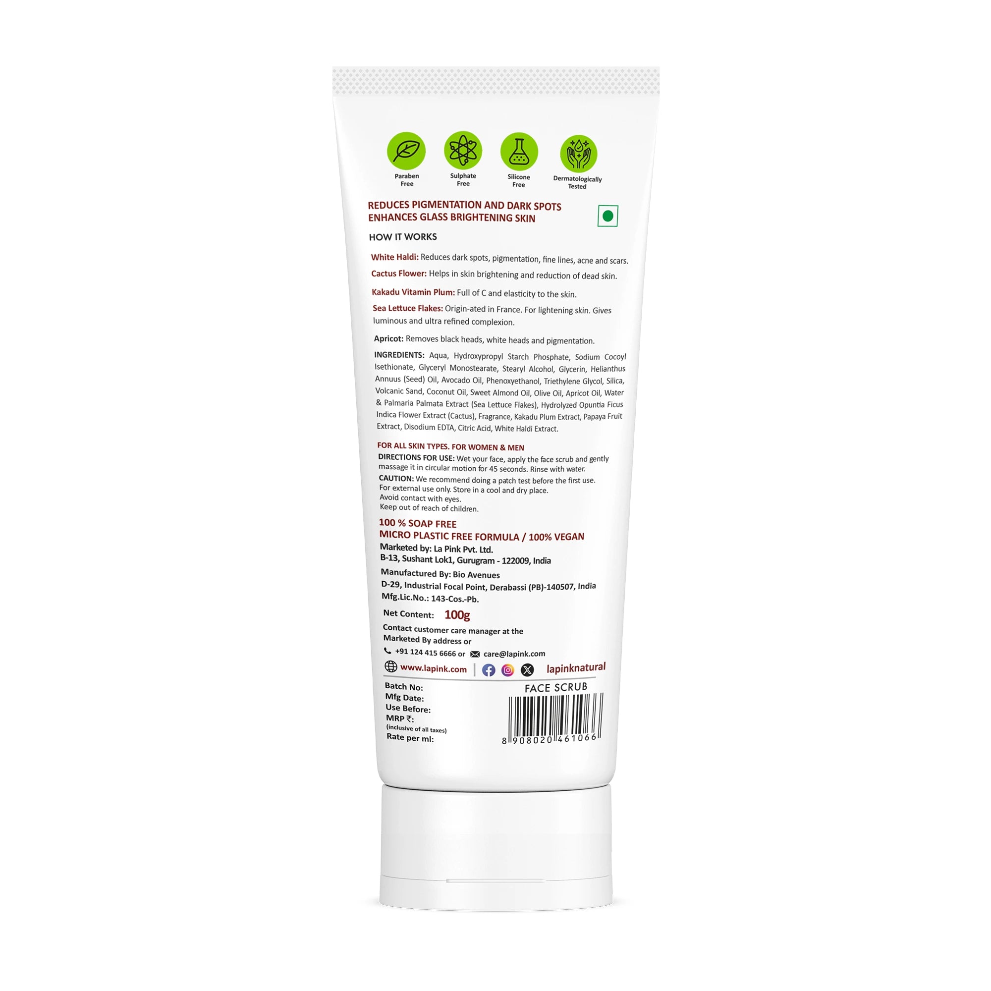 Tan removal Ideal Bright Face Scrub for Glass Like Skin