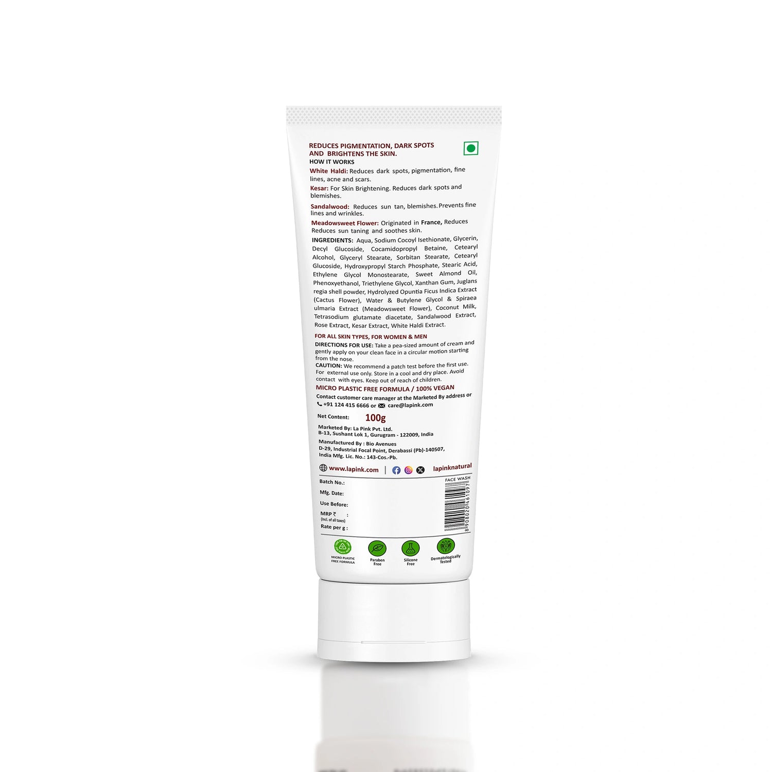 Ubtan Soap Free Face Wash for Tan Removal