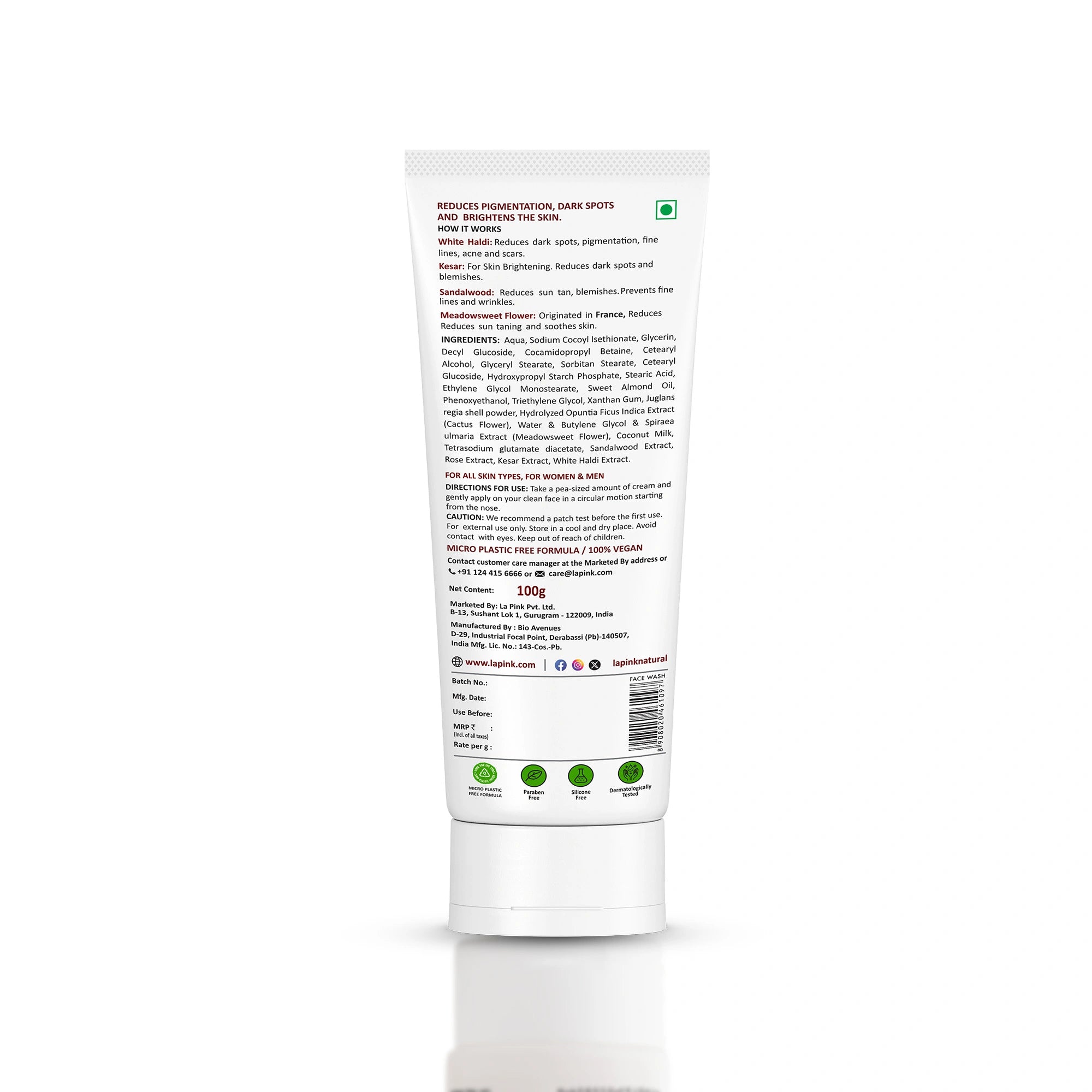 Ubtan Soap Free Face Wash for Tan Removal