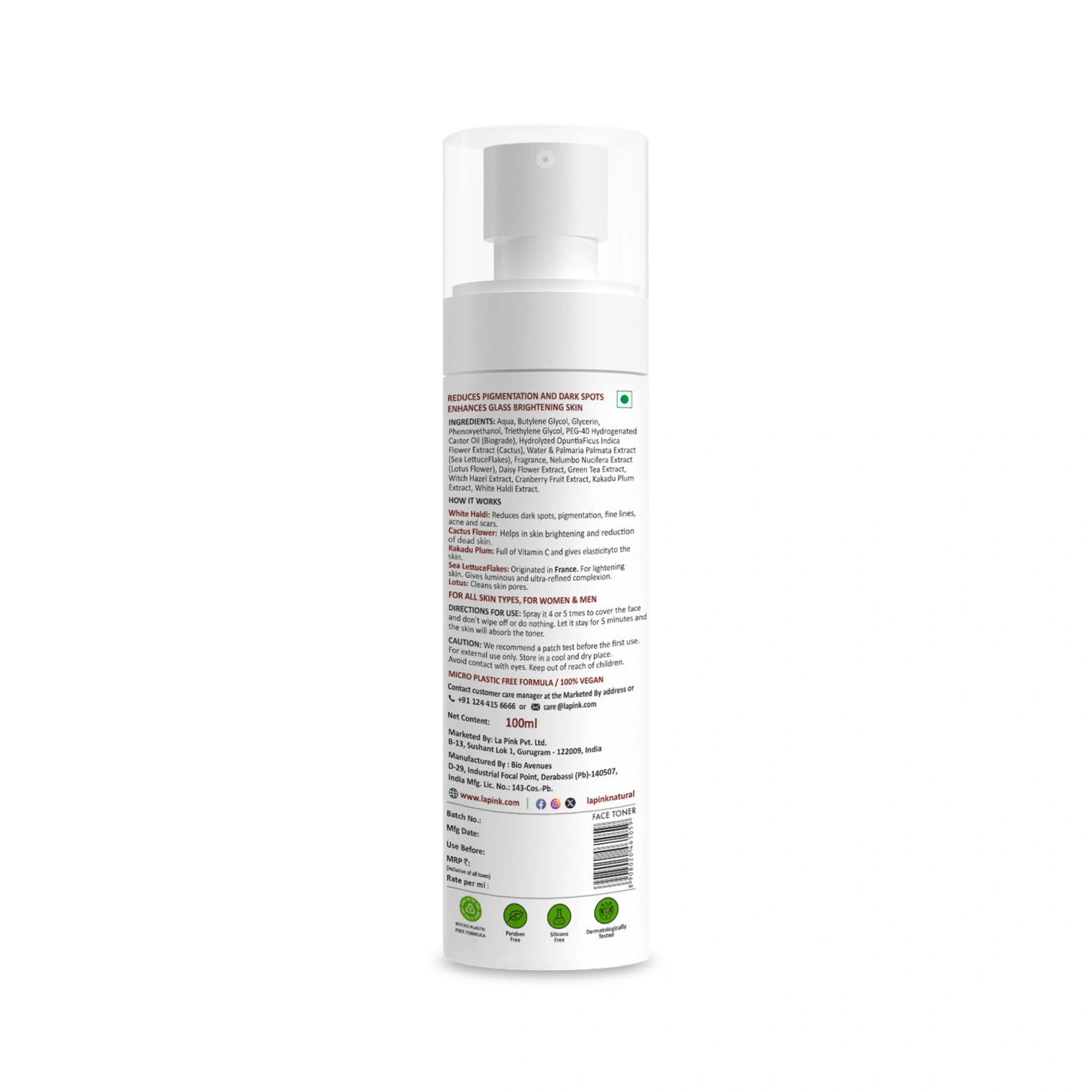 Alcohol-Free Ideal Bright Face Toner for Bright &amp; Glowing Skin