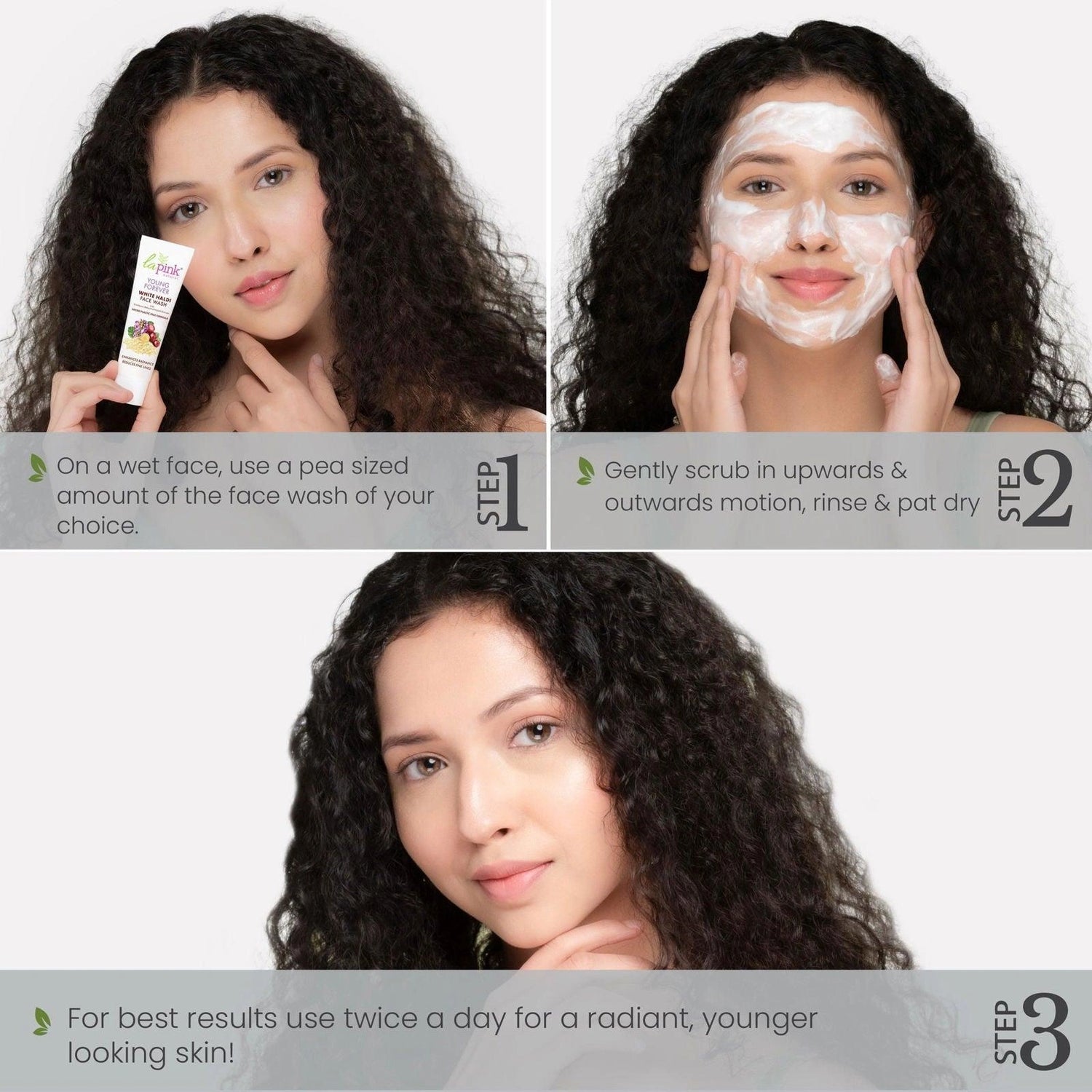 White Haldi Face Wash Kit (3 Pcs) for All Skin Types